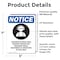 Signmission Hazardous Noise Area Sign, Vinyl Decal, 5in W x 7in L, 2PK OS-2PACK-NS-D-57-V-13323 - alternate 2
